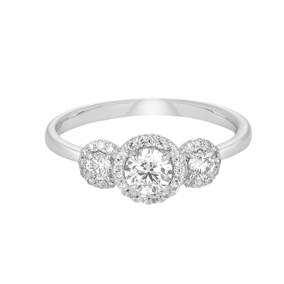 ANILLO COMPROMISO HALO AMELIA
