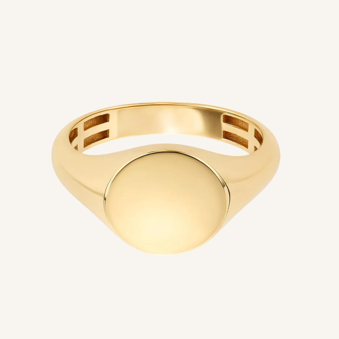 ANILLO SELLO ORO INICIAL