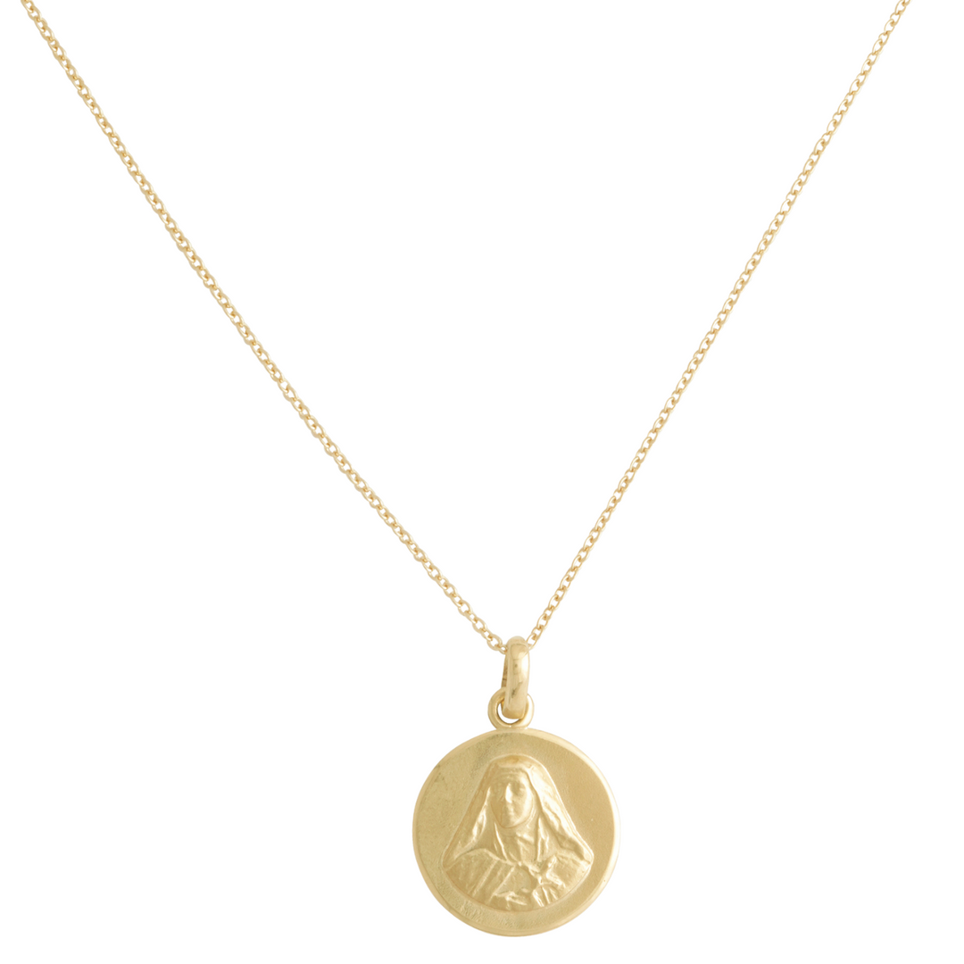 COLLAR SANTA TERESITA DE LOS ANDES ORO 18K