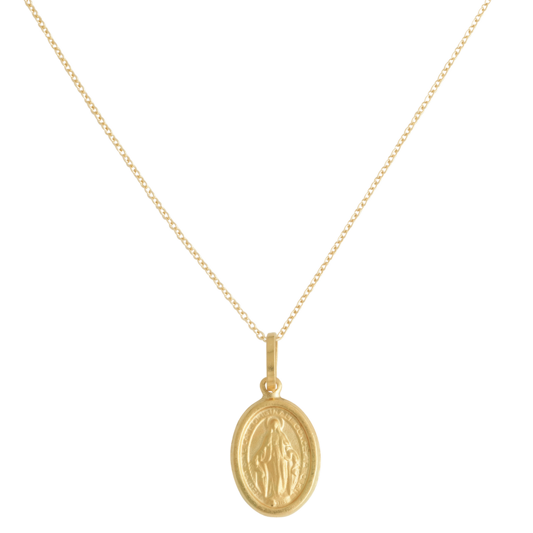 COLLAR VIRGEN DE LOS RAYOS ORO 18K