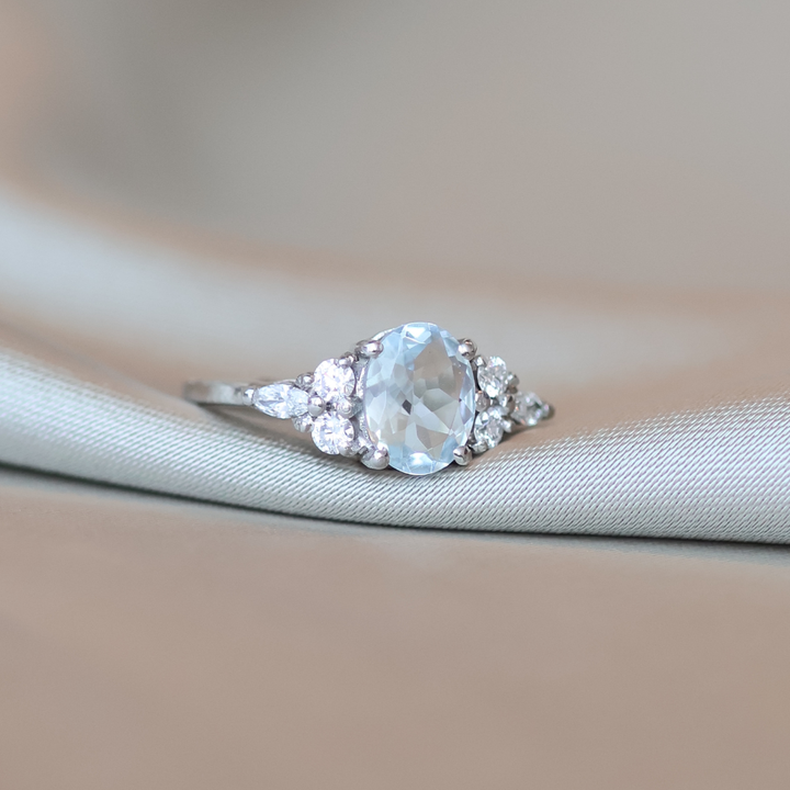 ANILLO COMPROMISO AGUAMARINA MARQUISE