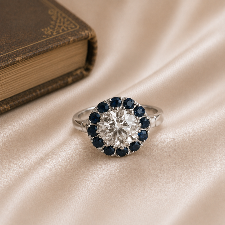 ANILLO COMPROMISO ZAFIRO CLEO