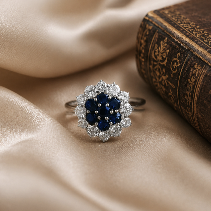 ANILLO COMPROMISO VINTAGE ZAFIRO BLOM