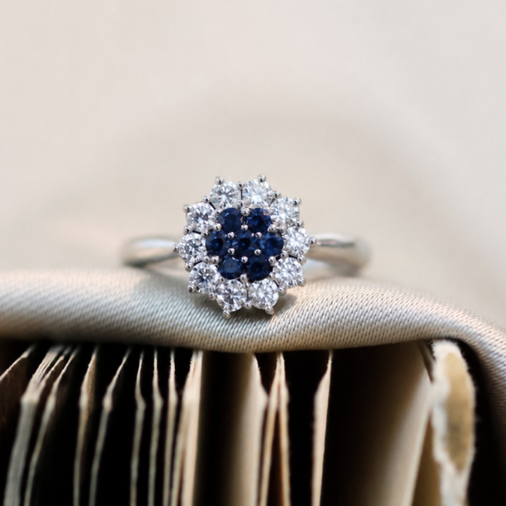 ANILLO COMPROMISO VINTAGE ZAFIRO BLOM