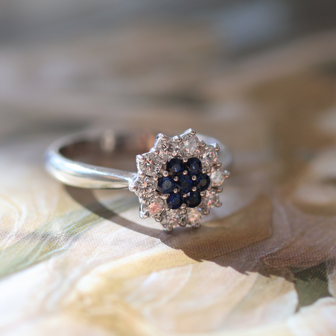 ANILLO COMPROMISO VINTAGE ZAFIRO BLOM