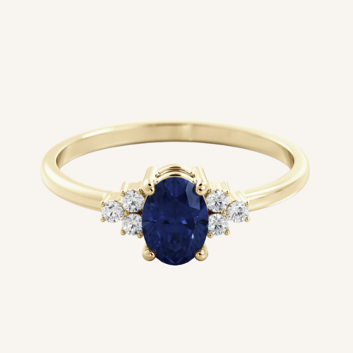 ANILLO ZAFIRO Y ORO