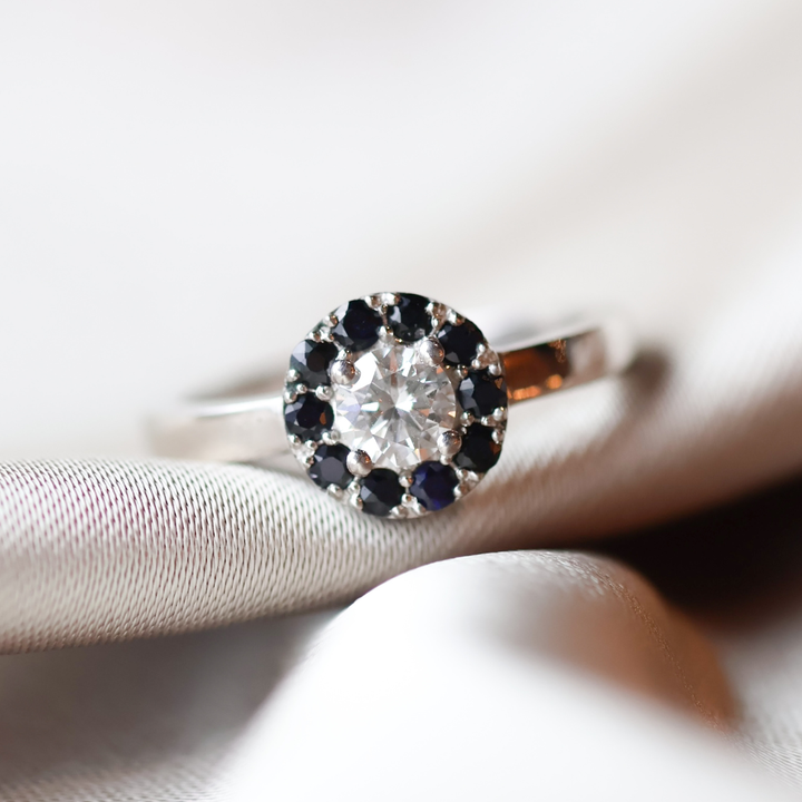 ANILLO COMPROMISO ZAFIRO CLEO