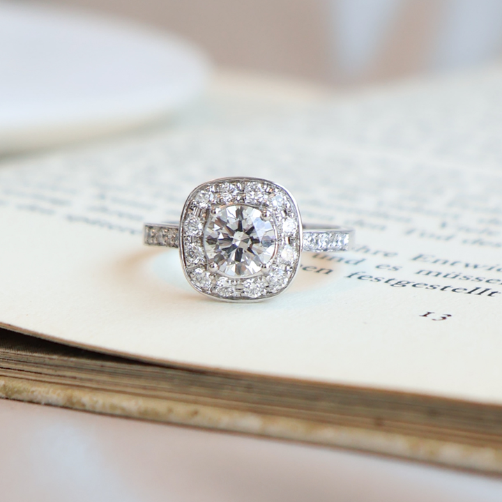 ANILLO COMPROMISO HALO ELISA