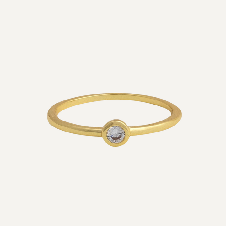 ANILLO SOLITARIO BICEL ORO