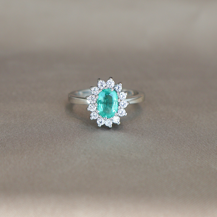 ANILLO COMPROMISO SOLITARIO ESMERALDA