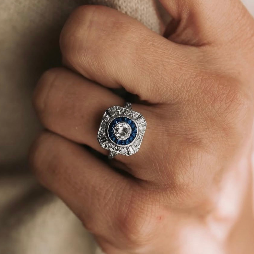 ANILLO COMPROMISO EMPERATRIZ ZAFIRO