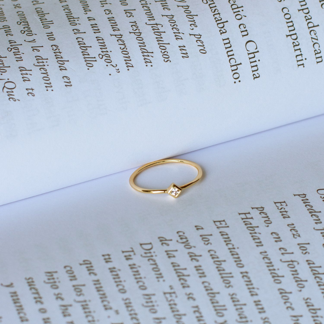 ANILLO SOLITARIO ROMBO