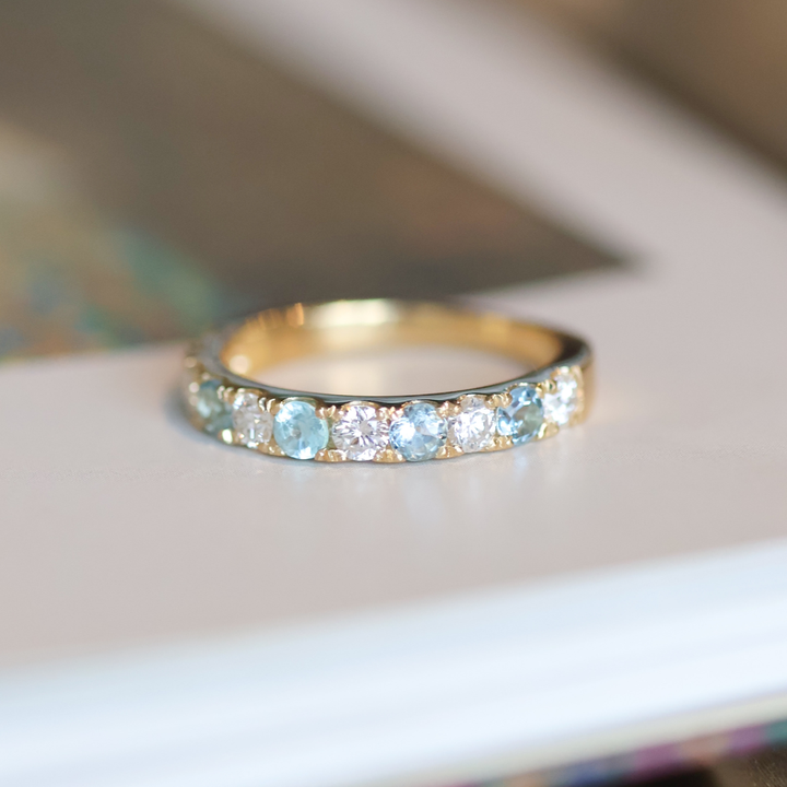 ANILLO COMPROMISO AGUAMARINA MERY
