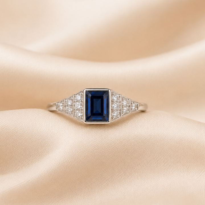 ANILLO COMPROMISO VINTAGE ZAFIRO BLAIR