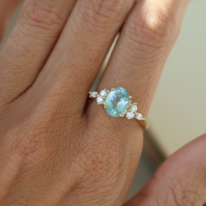 ANILLO COMPROMISO AGUAMARINA MARQUISE