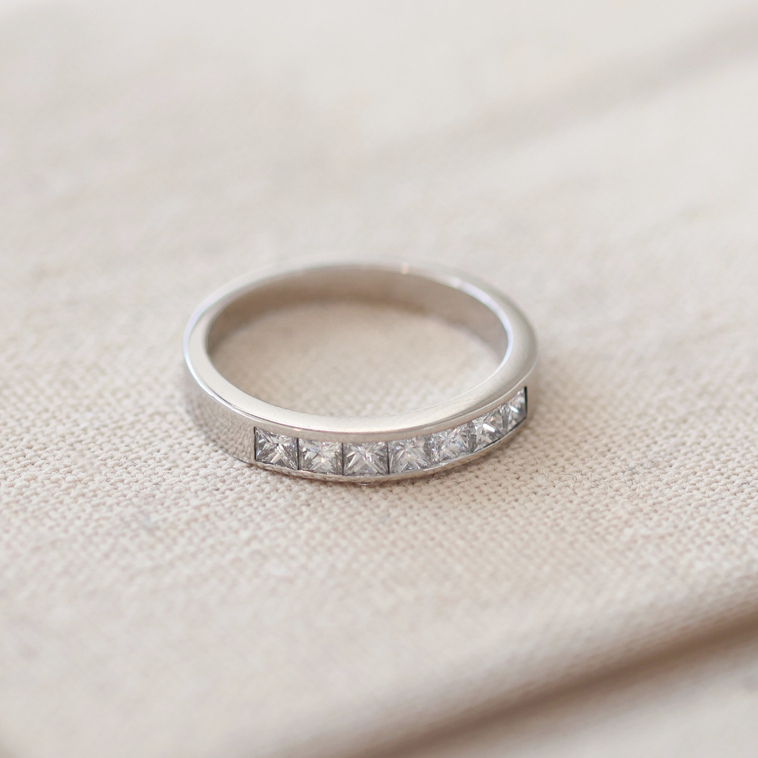 Anillo Compromiso Cintillo Princess