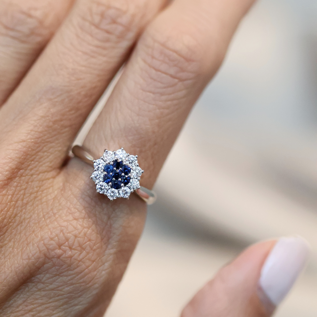 ANILLO COMPROMISO VINTAGE ZAFIRO BLOM