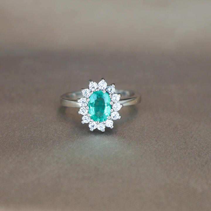 ANILLO COMPROMISO SOLITARIO ESMERALDA