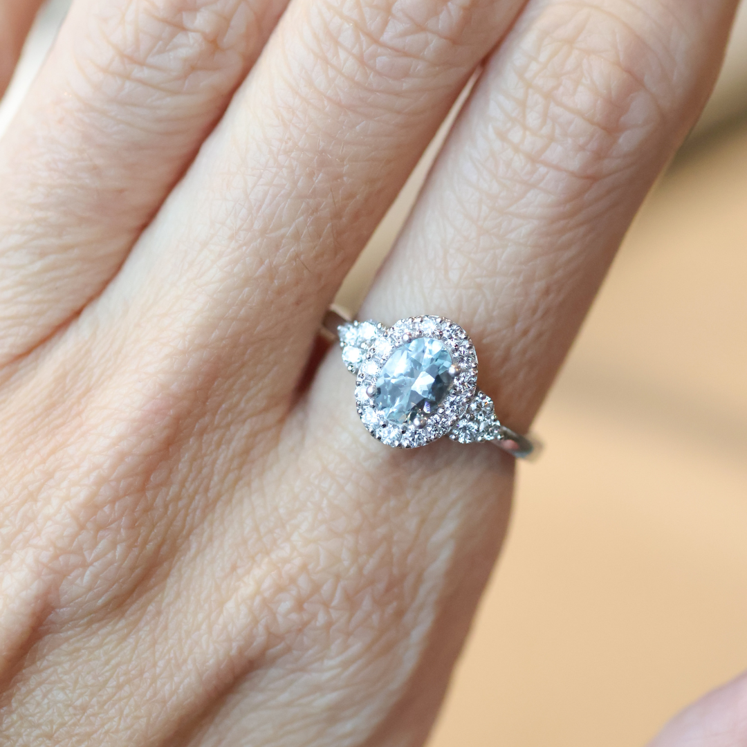 ANILLO COMPROMISO LUCIA AGUAMARINA