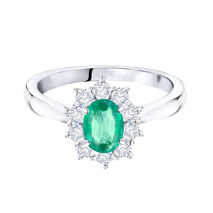 ANILLO COMPROMISO SOLITARIO ESMERALDA