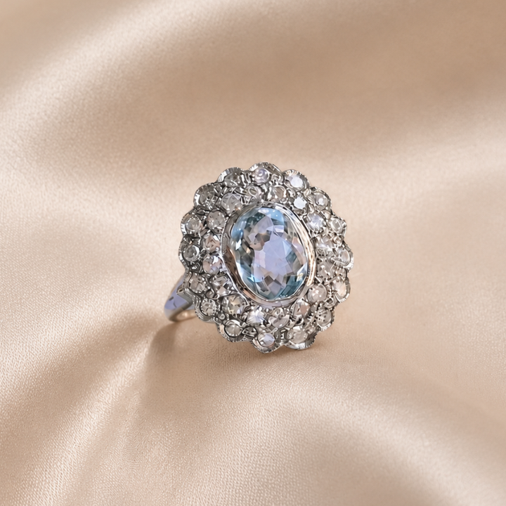 ANILLO COMPROMISO HALO VINTAGE ANITA