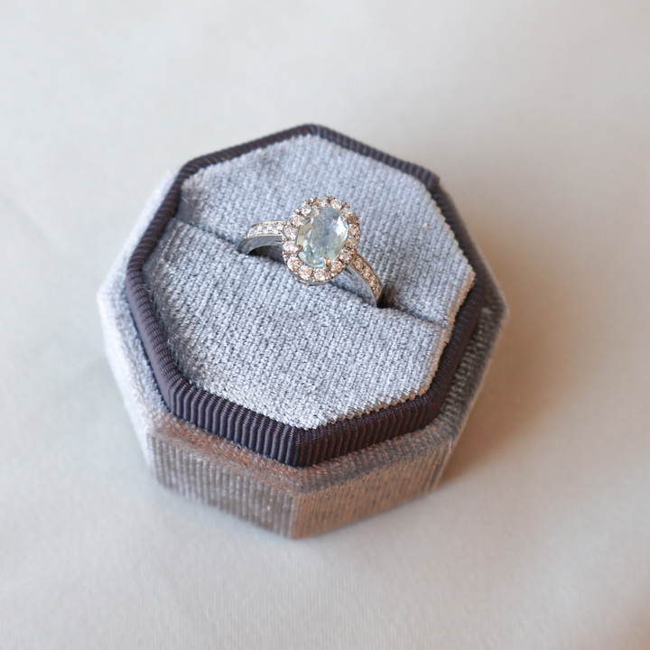 ANILLO COMPROMISO AGUAMARINA