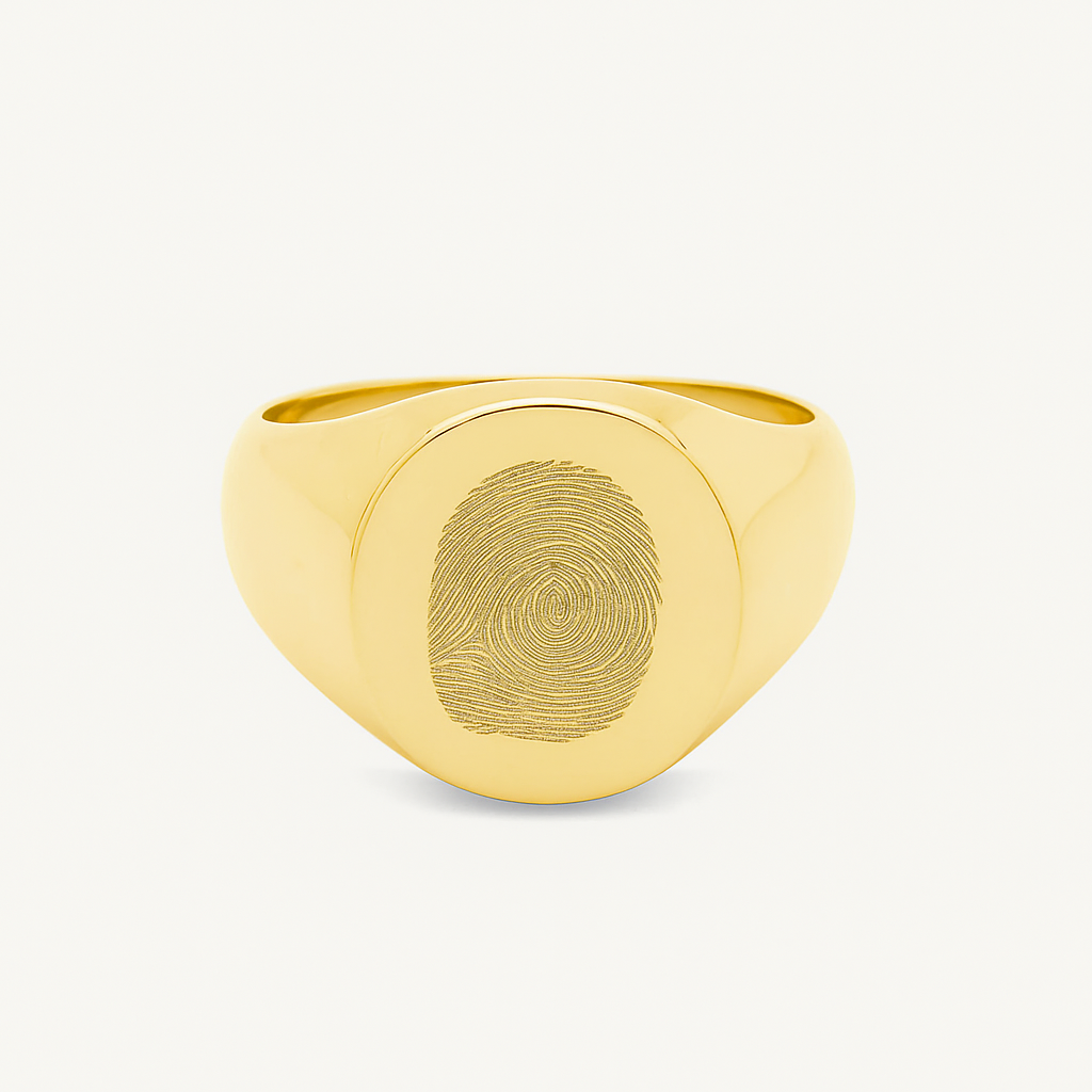 ANILLO SELLO GRABADO ORO 18K