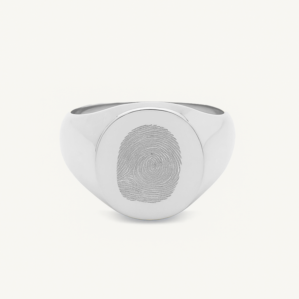 ANILLO SELLO GRABADO PLATINO