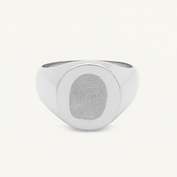 ANILLO SELLO GRABADO PLATINO