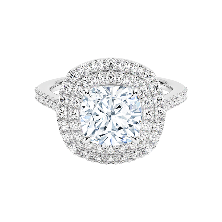 ANILLO COMPROMISO HALO DOBLE