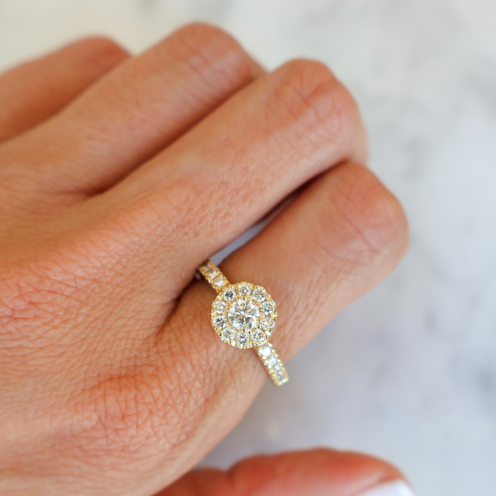 ANILLO COMPROMISO HALO EMILIA