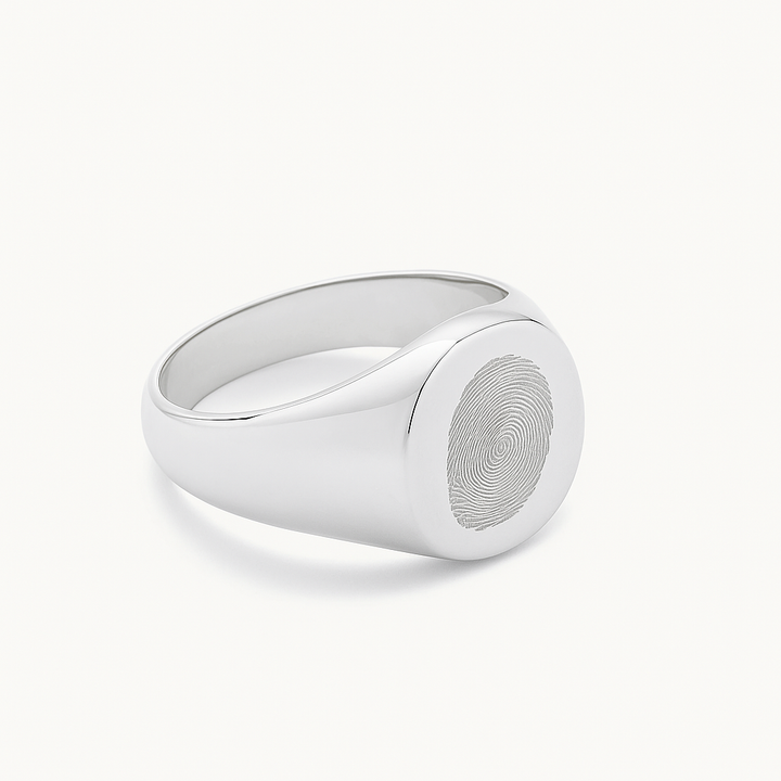 ANILLO SELLO GRABADO PLATINO