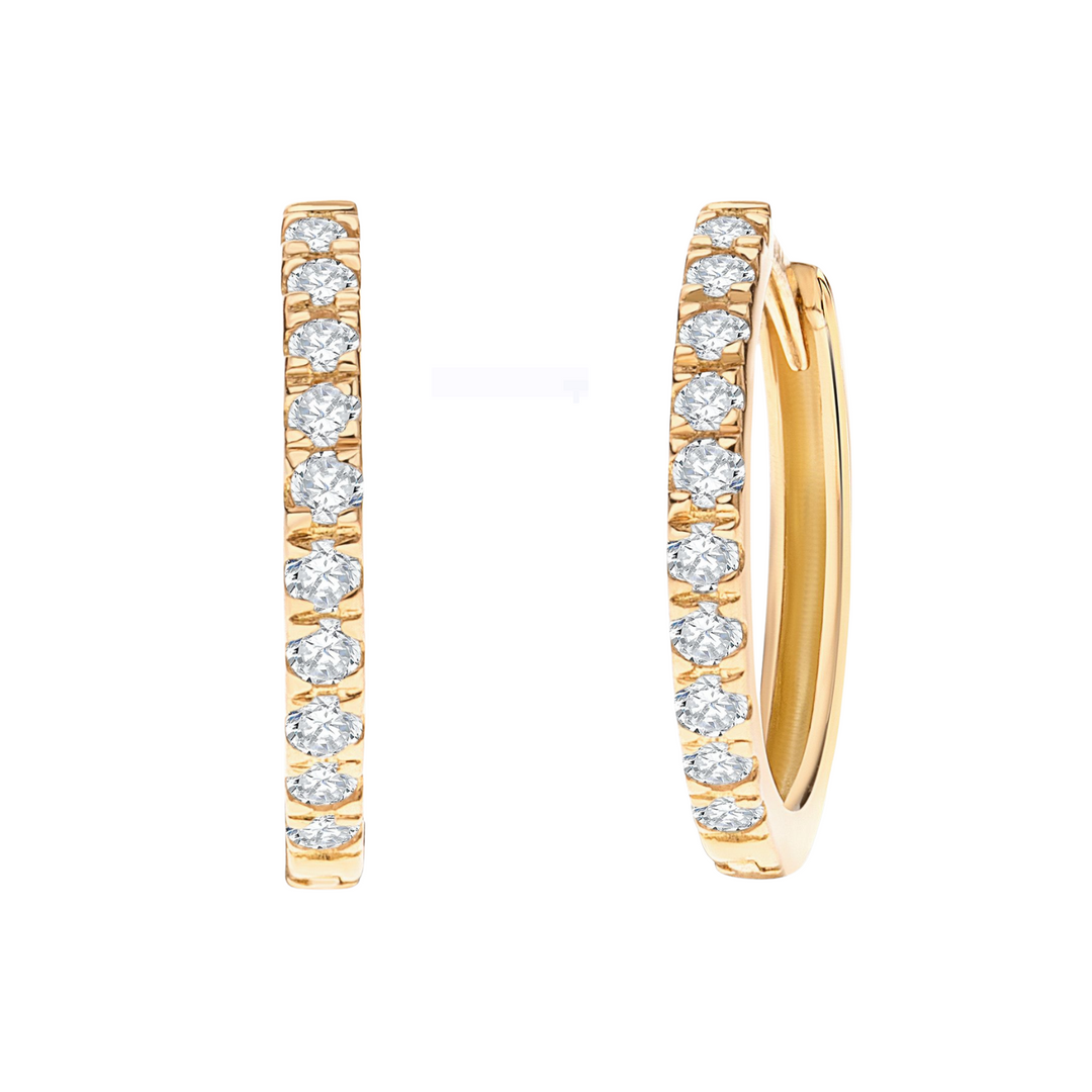 ARGOLLAS DIAMANTES ORO 18K 17MM