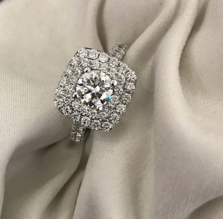 ANILLO COMPROMISO HALO DOBLE