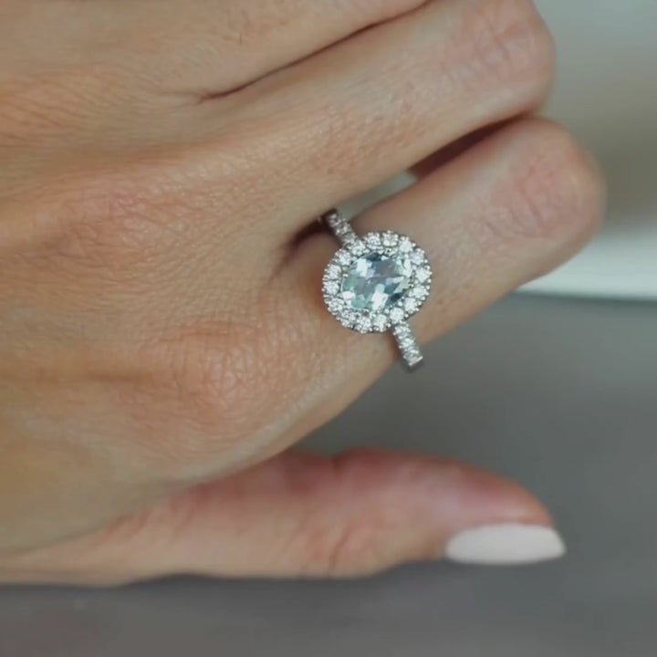 ANILLO COMPROMISO AGUAMARINA