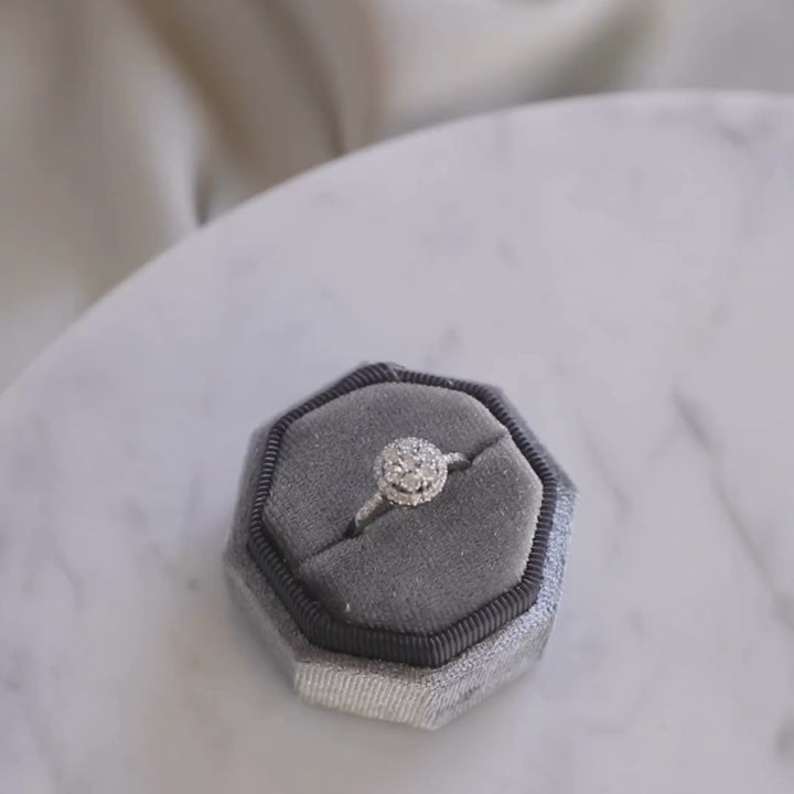 ANILLO COMPROMISO HALO FLOR